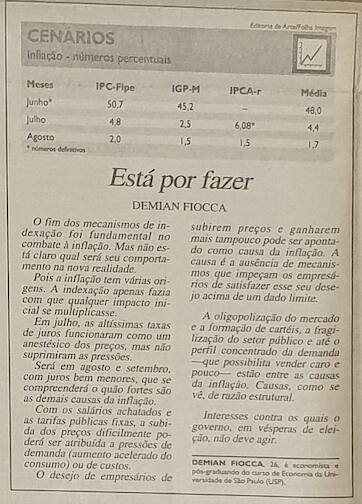Demian Fiocca coluna Folha de São Paulo